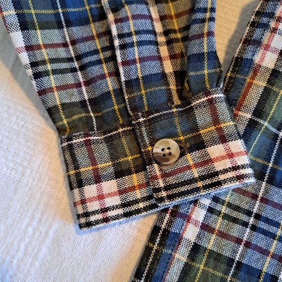 Peek boys size Large or 8 Pioneer Check button up shirt, New - Picture 2 of 5